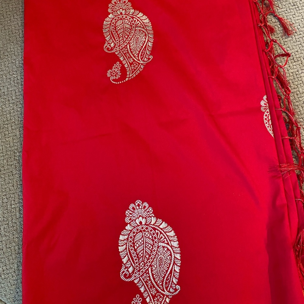 Banarasi Katan Silk Saree with Stitched Blouse